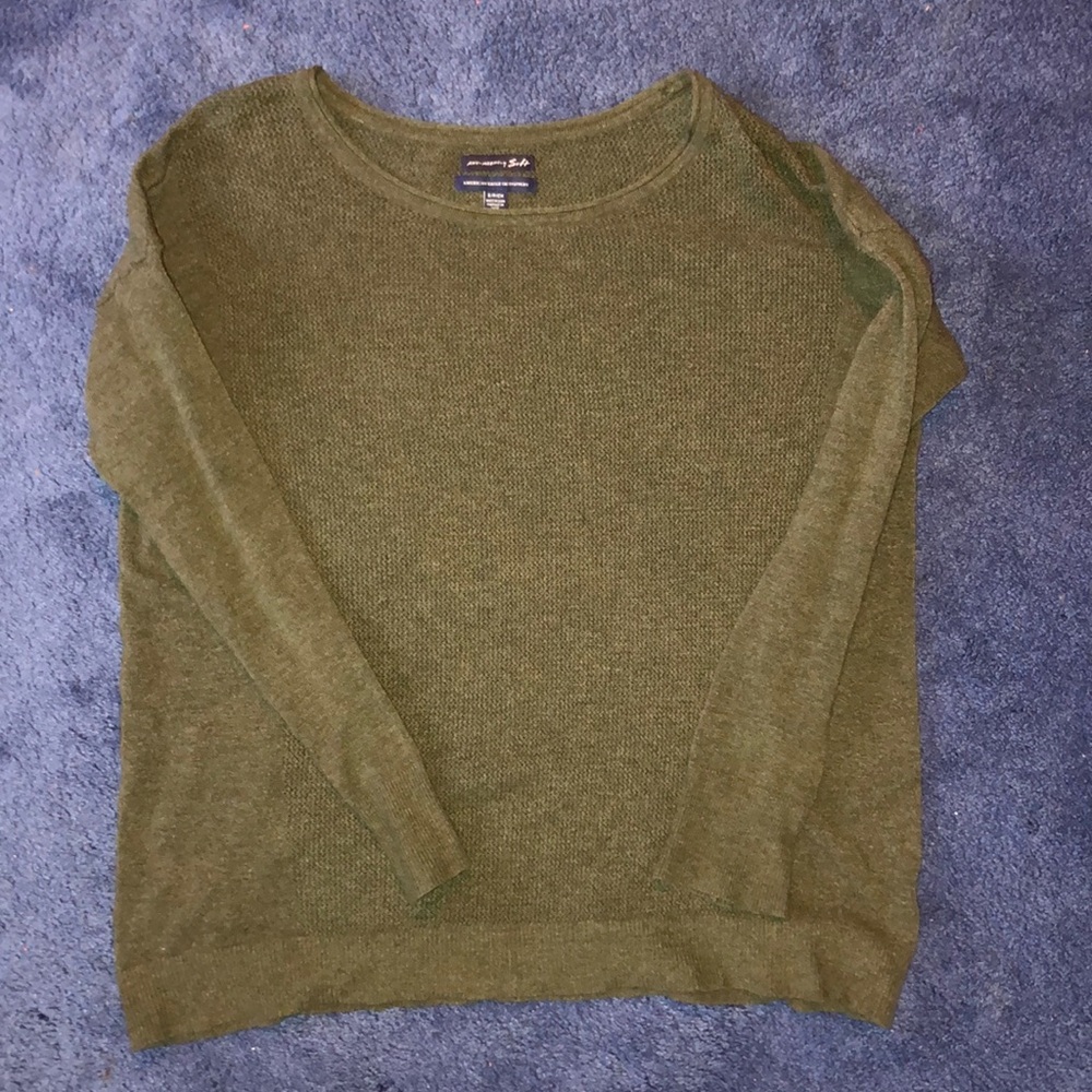 American eagle army green sweater